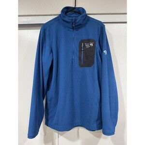 Mountain Hardwear Jacket Mens X-Large Blue Strecker Lite Fleece Full Zip